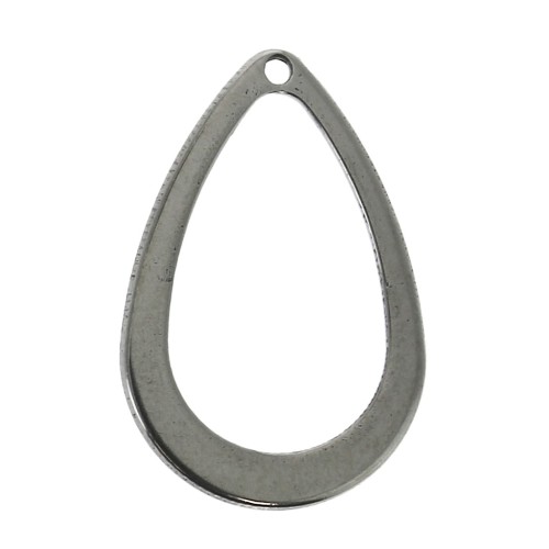 Colgantes gotas 17x11 mm De Acero Inox para hacer joyas de fantasía x10