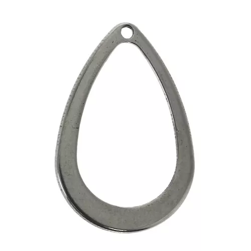 Colgantes gotas 17x11 mm De Acero Inox para hacer joyas de fantasía x10