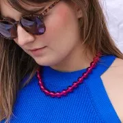 Bobina de hilo encerado Linhasita para micro macramé 1 mm - Rojo cadmio (677) x168m