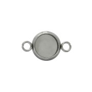 Engaste entrepieza anillas ouvert para cabuchón fondo plano 6 mm De Acero Inox x1|raw }}