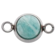 Engarce de anillo abierto para cabujón de fondo plano de 6 mm - Acero inoxidable x1