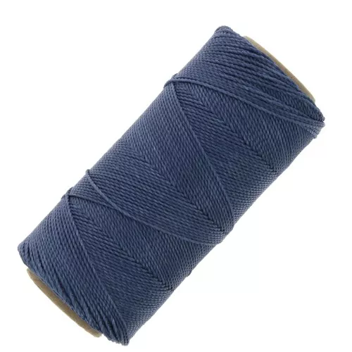 Bobina de hilo encerado Linhasita para micro macramé 1 mm - Azul Jean Oscuro (275) x168m