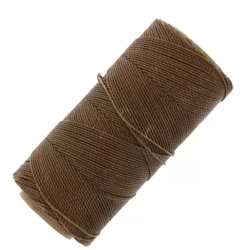 Bobina de hilo encerado Linhasita para micro macramé 1 mm - Marrón tierra (666) x168m
