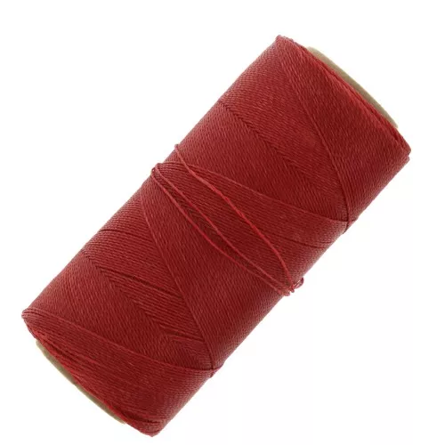 Bobina de hilo encerado Linhasita para micro macramé 0,5 mm - Rojo cadmio (677) x335m