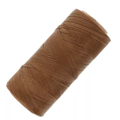 Bobina de hilo encerado Linhasita para micro macramé 0,5 mm - Marrón tierra (666) x335m