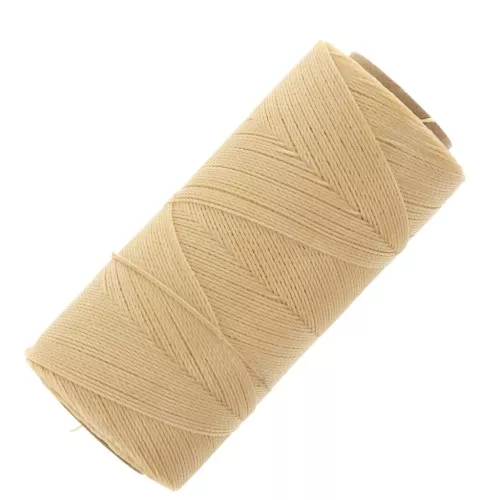 Bobina de hilo encerado Linhasita para micro macramé 0,5 mm - Amarillo paja (1046) x335m