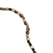 Mini-piedras imitación hematitas cubos 1.5 mm Light Copper x40 cm