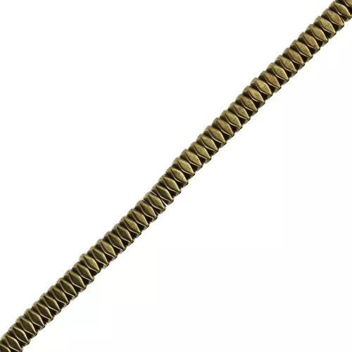 Mini-Hematitas sintéticas arandelas facetadas 2 mm Golden x40 cm