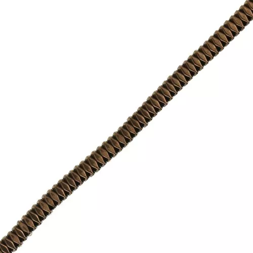 Mini-Hematitas sintéticas arandelas facetadas 2 mm Light Copper x40 cm