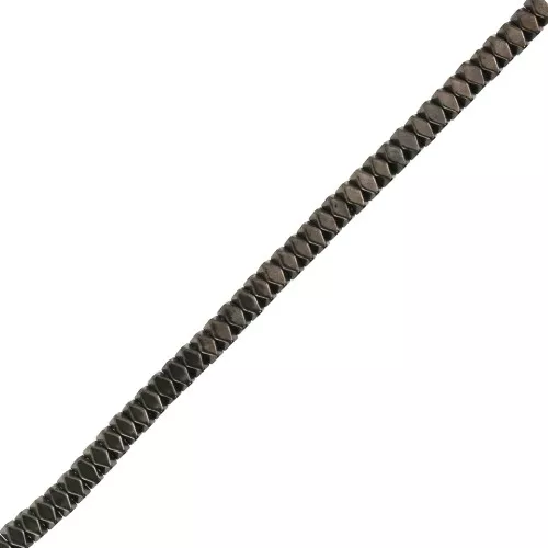 Mini-Hematitas sintéticas arandelas facetadas 2 mm  Coffe x40 cm