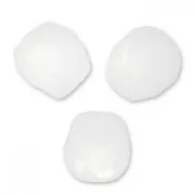 Facetadas 2.5 mm Opaque White x50