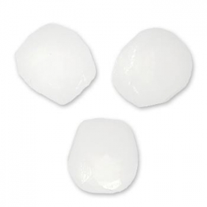 Facetadas 2.5 mm Opaque White x50