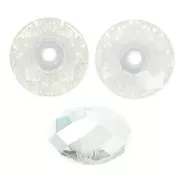 Cuenta redonda aplanada PureCrystal 5040 de 8 mm - Crystal Silver Shade x1