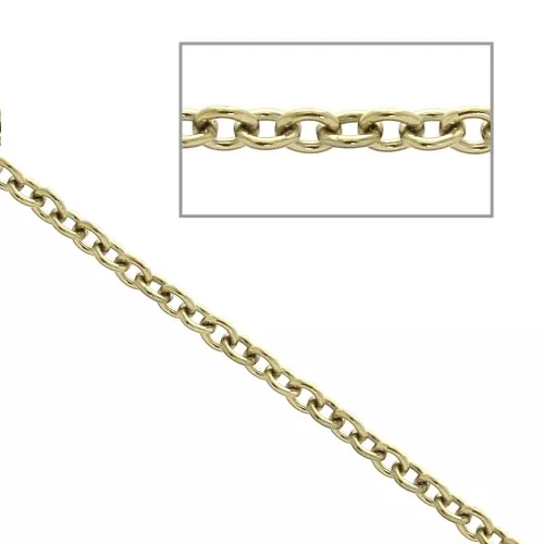 Cadena malla ovalada 1.5 Acero inox Dorado 316L x 50cm