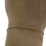 Cadena malla ovalada 1.5 Acero inox Dorado 316L x 50cm