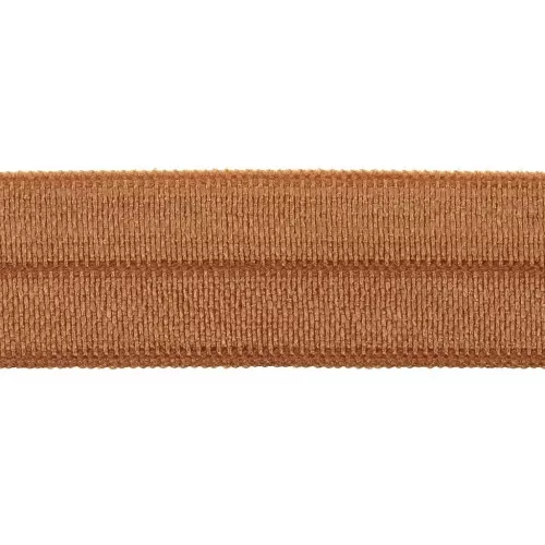 Cinta elástica Satén efecto brillante 15 mm - Terracotta x 1m