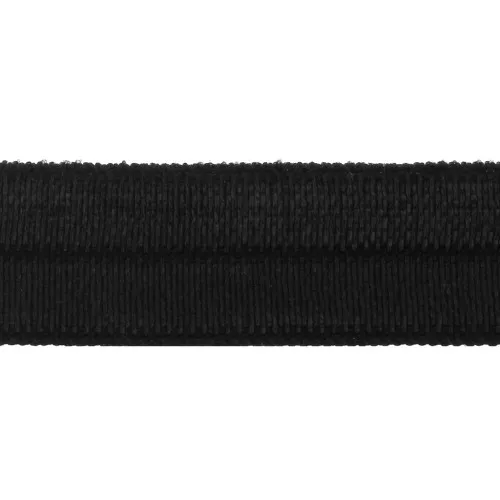 Cinta elástica Satén efecto brillante 15 mm - Negro x 1m