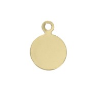 Dije redondo liso 8 mm - Chapado de Oro 3 micras x1|raw }}