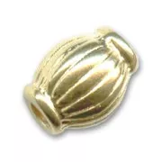 Aceitunas metal 10x8 mm dorado con oro fino x5