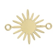 Entrepieza sol 2 anillas 13 mm - Chapado de Oro 3 micras x1