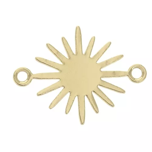 Entrepieza sol 2 anillas 13 mm - Chapado de Oro 3 micras x1