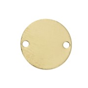 Entrepieza redondo 2 agujeros 12 mm - Chapado de Oro 3 micras x1|raw }}