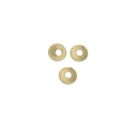 Discos planos perforados lisos estilo cuentas Heishi 3 mm Chapado Oro 3 micras x4|raw }}
