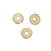 Discos planos agujeados lisos estilo cuentas Heishi 4 mm Gold filledx6|raw }}