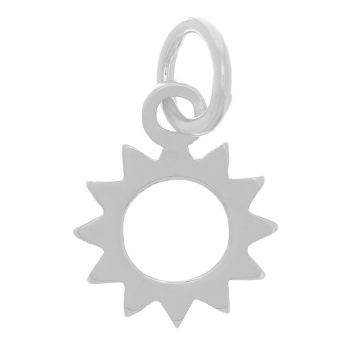 Dije sol 10x8 mm con anilla cerrada - de Plata 925 x1