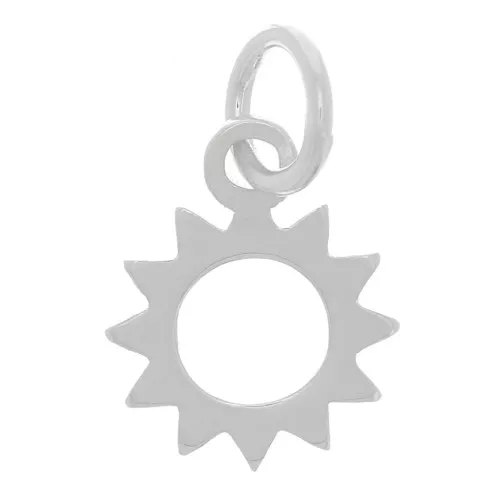 Dije sol 10x8 mm con anilla cerrada - de Plata 925 x1