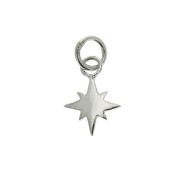 Dije estrella del norte 10x7 mm con anilla cerrada - de Plata 925 x1