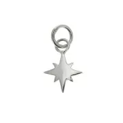 Dije estrella del norte 10x7 mm con anilla cerrada - de Plata 925 x1