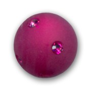 Redonda strass Polaris 12 mm Fuchsia x1