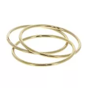 Anillo 3 anillas entrelazados talla 58 - Chapado de Oro 3 micras x1