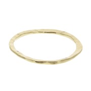 Anillo fino anilla martillada talla 58 Chapado de Oro 3 micras|raw }}
