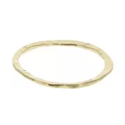Anillo fino anilla martillada talla 60 Chapado de Oro 3 micras