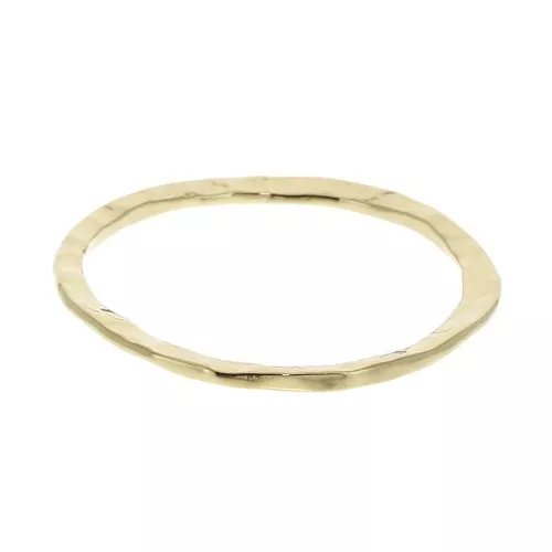 Anillo fino anilla martillada talla 52 Chapado de Oro 3 micras
