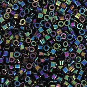 Miyuki Delica 15/0 DBS0005 - Azul iris metalizado jaspeado x5 g