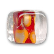 Cubo 13 mm Crystal Red Lined  x1
