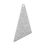 Colgantes triangulares martilladas de latón 35x13.5 mm para joyas DIY Plateado x2