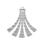 Colgantes pompones texturados de latón 22x19 mm - Plateado x2|raw }}