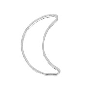 Colgantes lunas caladas 15x9 mm para hacer joyas DIY - Plateado x10