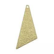 Colgantes triangulares martilladas de latón 35x13.5 mm para joyas DIY Dorado x2
