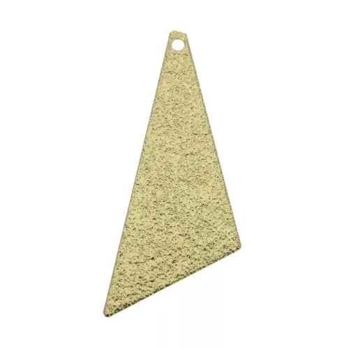 Colgantes triangulares martilladas de latón 35x13.5 mm para joyas DIY Dorado x2