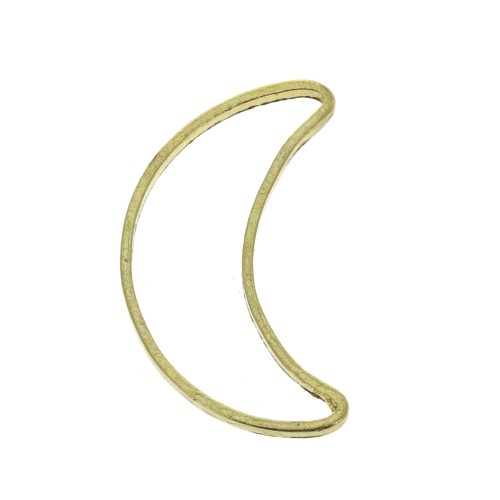 Colgantes lunas caladas 15x9 mm para hacer joyas DIY - Dorado x10