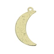 Colgante luna martillada 17x9 mm para hacer joyas DIY - Dorado x1|raw }}