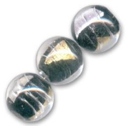 Redonda hoja de oro y plata 15 mm Crystal/Jet x1|raw }}