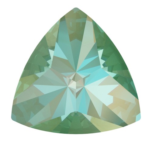 Cabuchón triángulo PureCrystal 4799 9 mm Crystal Silky Sage Delite x 1