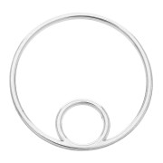 Colgante doble cercle 32 mm pour la création de bijoux DIY - Plateado x1|raw }}