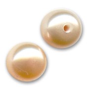 Cabujones semi-perforados 6 mm - Perlas de agua dulce irisadas Melocotón x2|raw }}